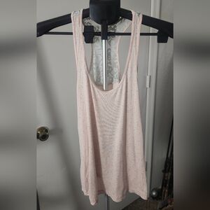 Honeydew Size Medium Pink Lace-Back Women's Tank Top